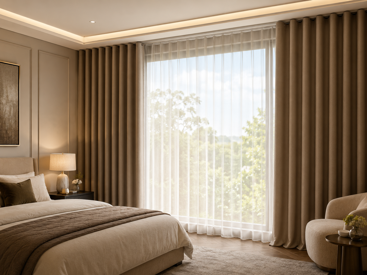 Luxury Double Curtains interior