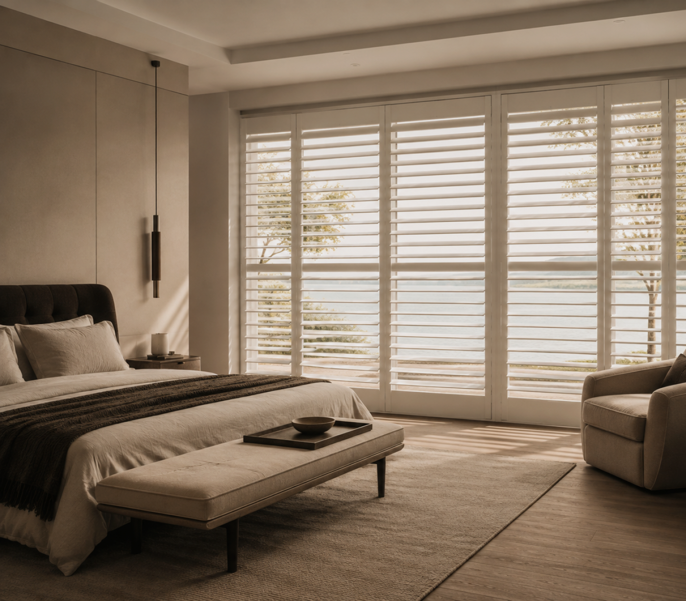 Bay Window Plantation Shutter